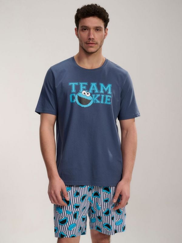 סט פיג’מה קצרה| Sesame Street