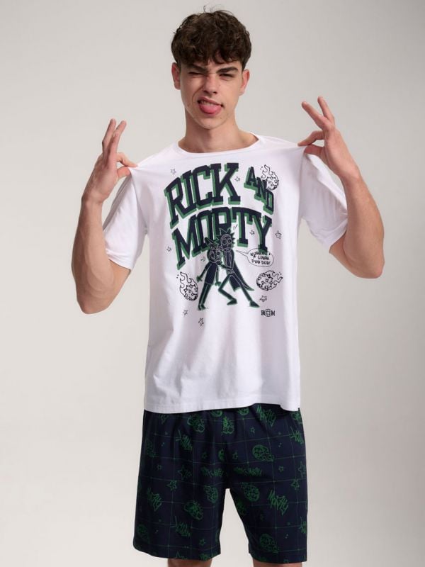 סט פיג’מה קצרה | Rick And Mortty