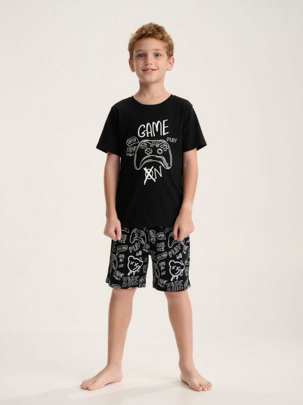 סט פיג’מה קצרה