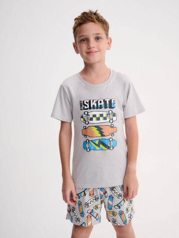 סט פיג’מה קצרה