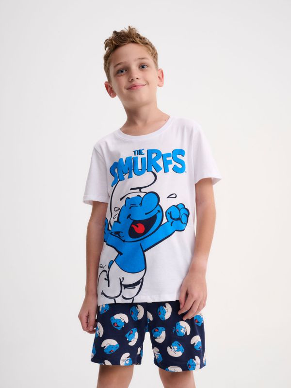 סט פיג’מה קצרה | The Smurfs