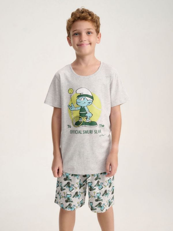סט פיג’מה קצרה | The Smurfs