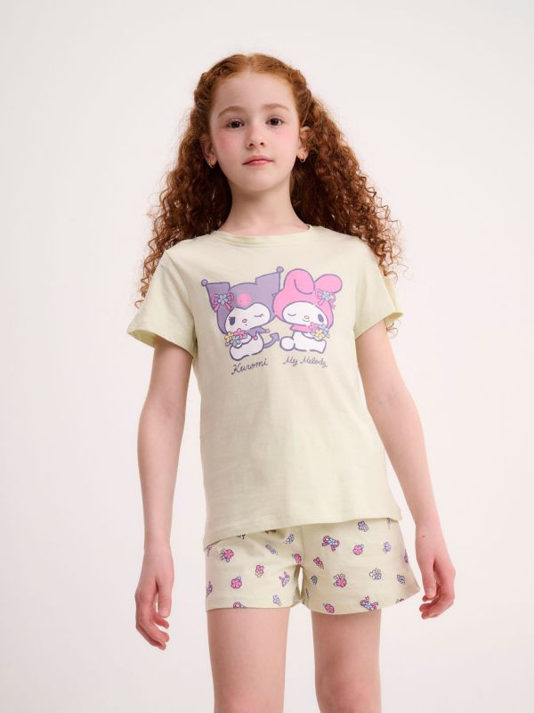 סט פיג’מה קצרה