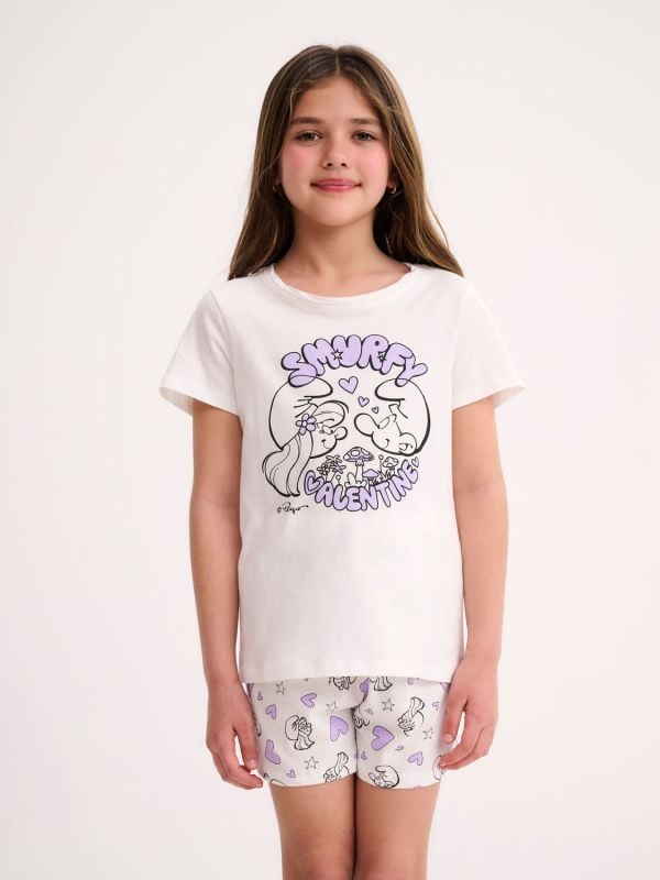 סט פיג’מה קצרה |The Smurfs