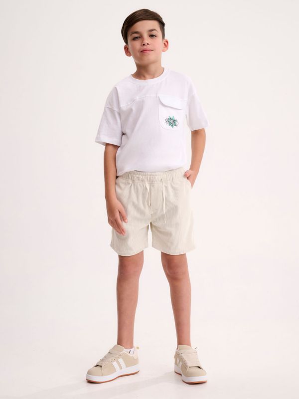 מכנסי קורדרוי קצרים