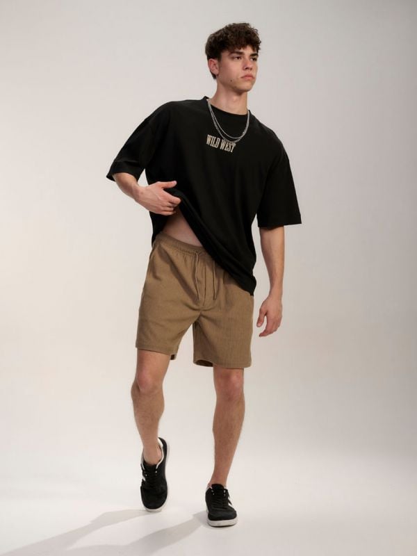 מכנסי קורדרוי קצרים