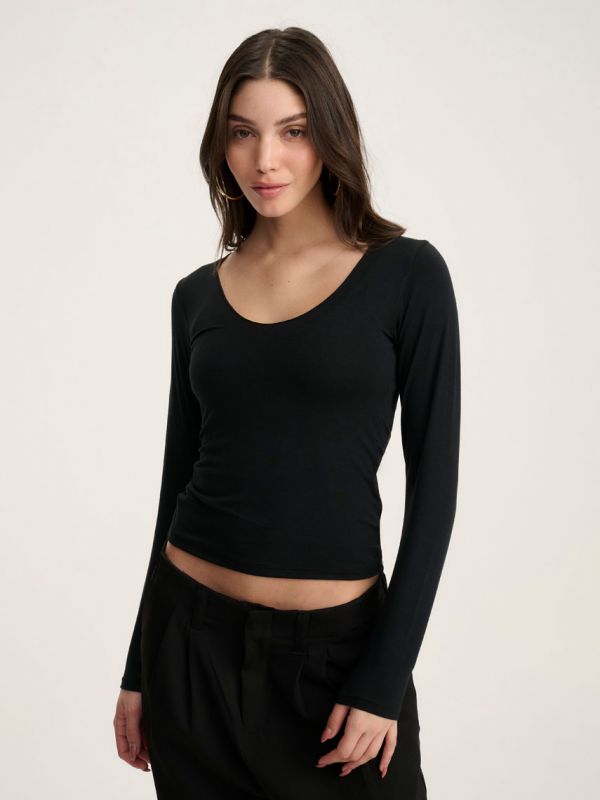 חולצת בייסיק ארוכה