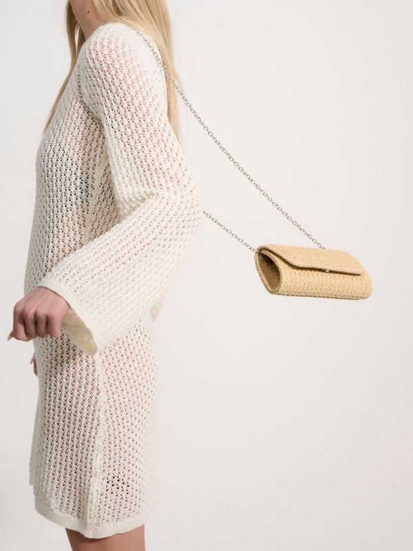 תיק קש סרוג