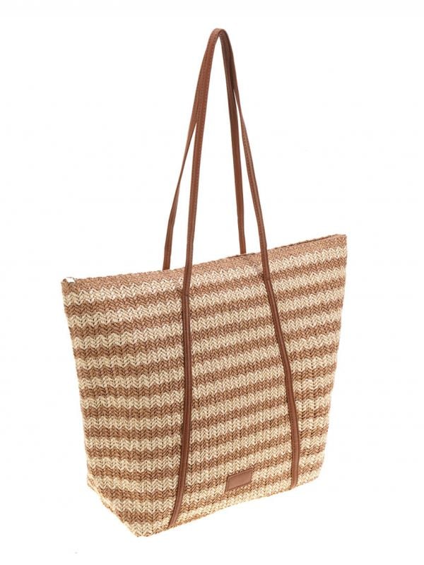 תיק חוף במראה קש