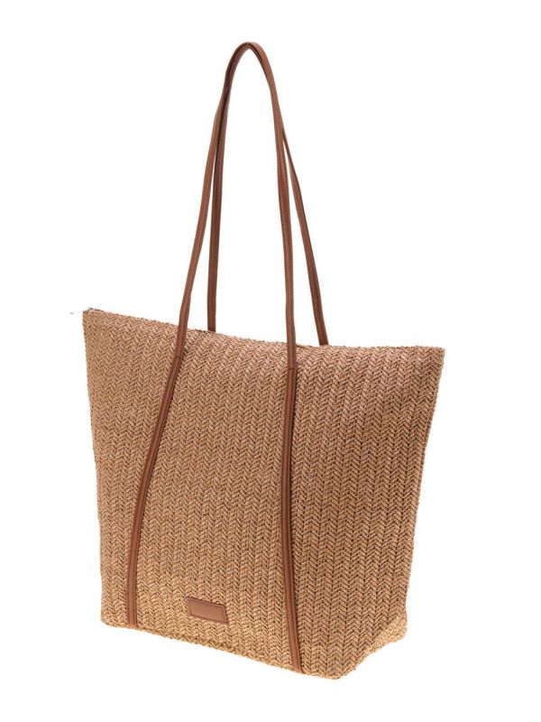 תיק חוף במראה קש