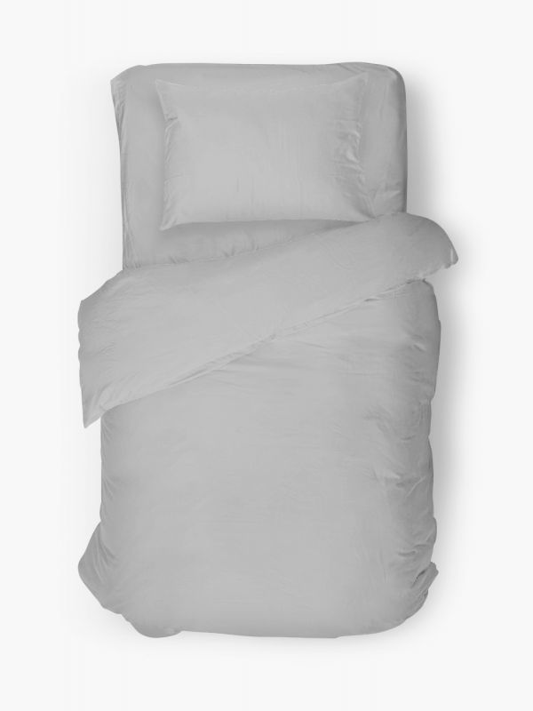 BED1011 מצעים כותנה LIGHT GREY מיטה וחצי 120/200