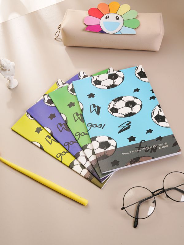 מארז 4 מחברות משבצות