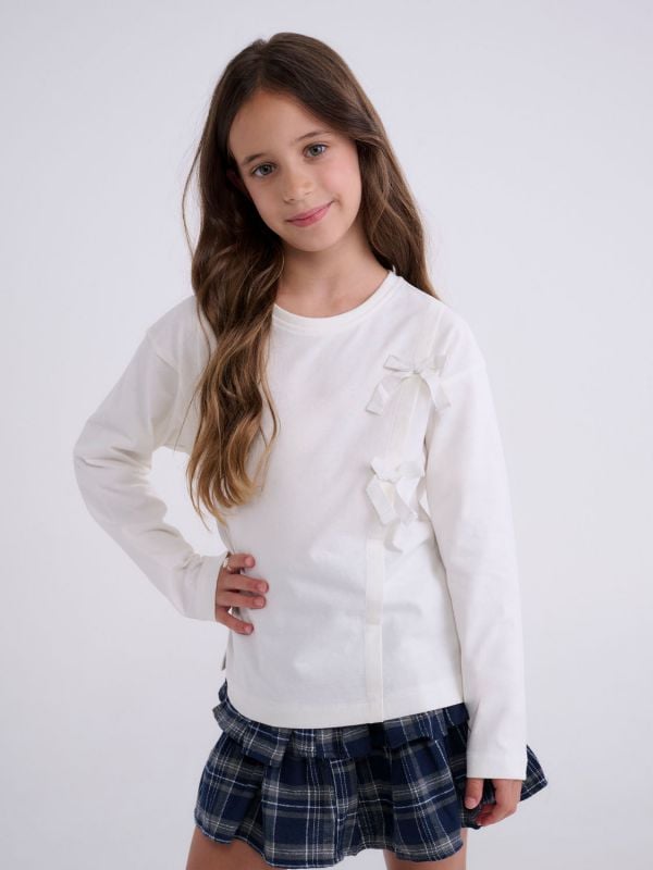 טי-שירט ארוכה עם פפיונים