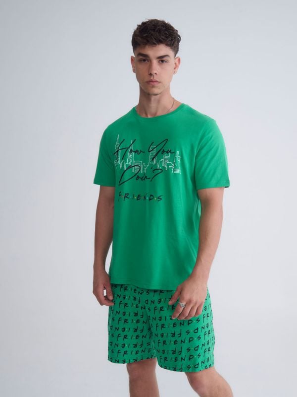 סט פיג’מה קצרה | Friends