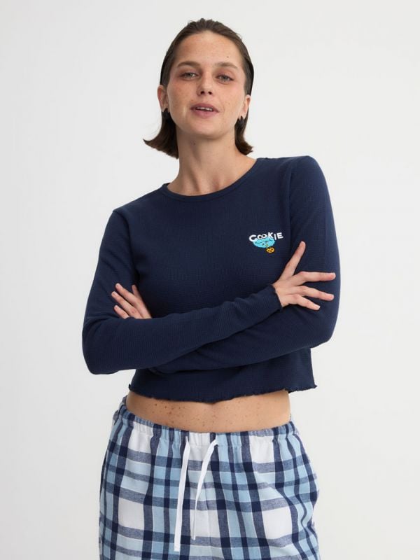 חולצת פיג’מה ופל ארוכה | Sesame Street