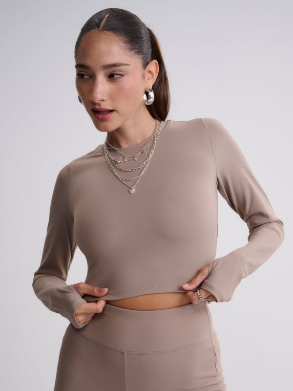 חולצת קרופ אקטיב ארוכה