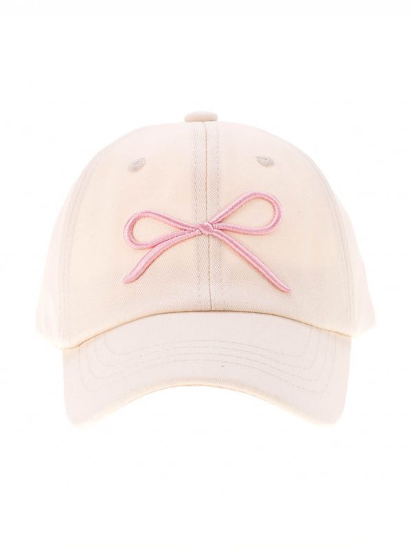 כובע מצחיה עם רקמת פפיון