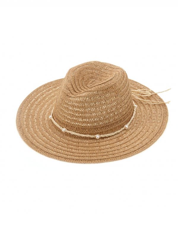 כובע קש רחב שוליים