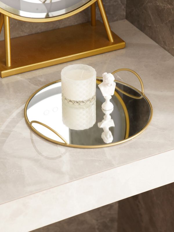 מגש מראה עגול