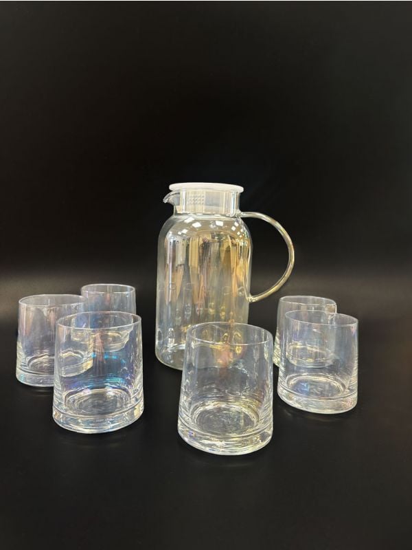 סט קנקן ו6 כוסות