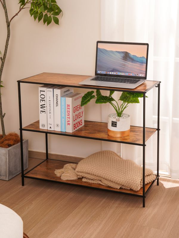 כוננית מדפי עץ