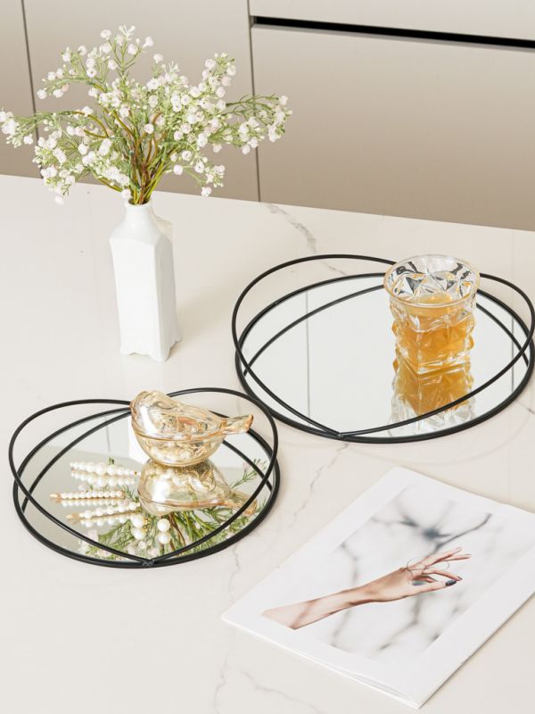 סט 2 מגשי מראה