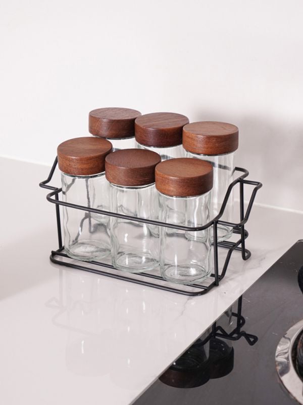 סט 6 צנצנות תבלינים