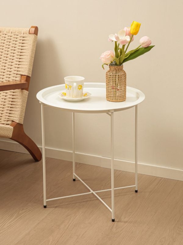 שולחן קפה עגול ממתכת