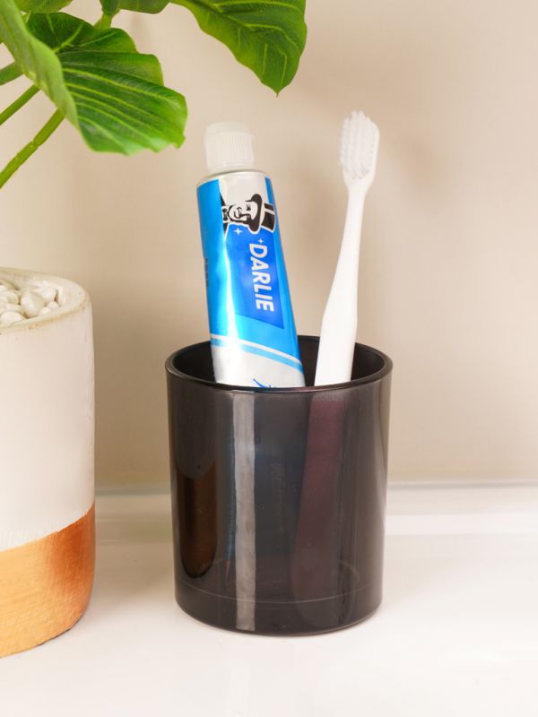 כוס זכוכית למברשות שיניים