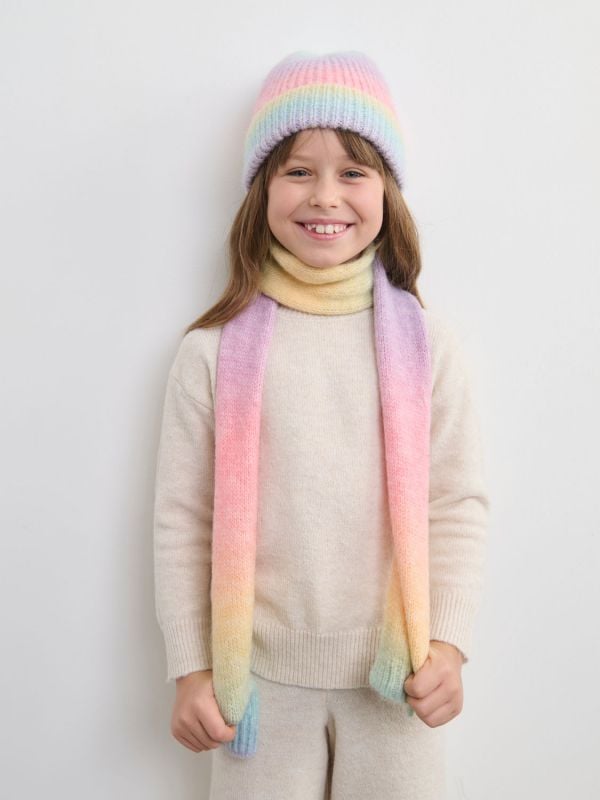 צעיף צמר לבנות