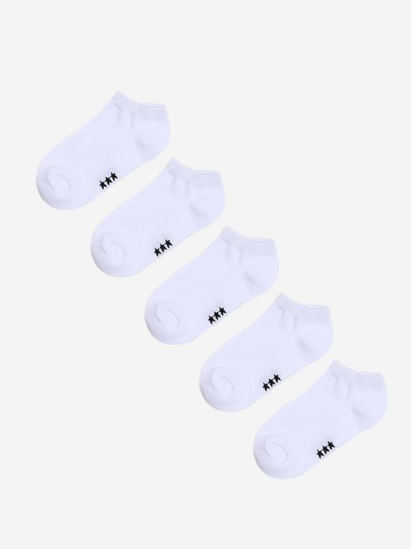 מארז 5 גרבי סניקרס לבנים 29-35